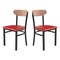 Flash Furniture Red Vinyl Dining Chairs - Walnut Wood Backs, 2PK 2-XU-DG6V5RDV-NAT-GG - alternate 7